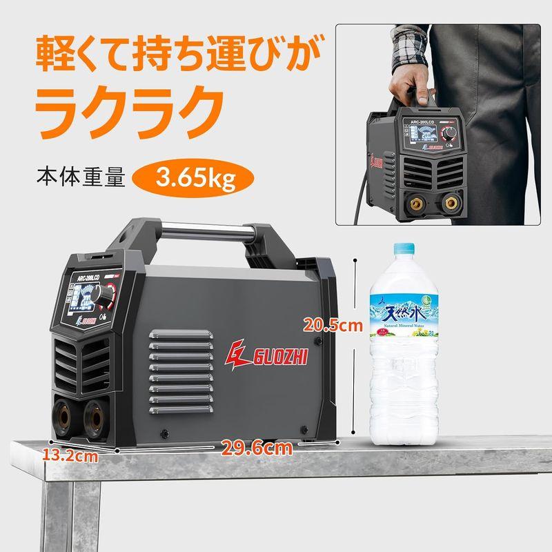 GZ GUOZHI 溶接機 100v 200V 兼用 200A 被覆アーク溶接 tig溶接 直流インバーター 定格使用率60% デジタル表示｜keywest-store｜09