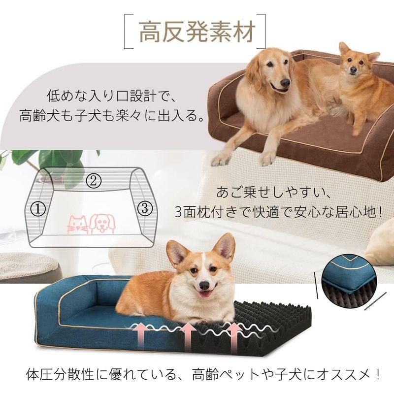 EMME 犬 ベッド 清掃しやすい 春夏秋冬 ペットベッド ペットソファー リネン風生地 さらさら 通気性 蒸れにくい ペットクッション 枕｜keywest-store｜06