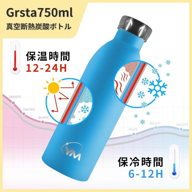 Grsta 水筒 スポーツドリンク対応 水筒 750ml ストロー 水筒 保温 保冷 軽量 水筒 洗いやすい 二重構造 真空断熱 構造断熱｜keywest-store｜07