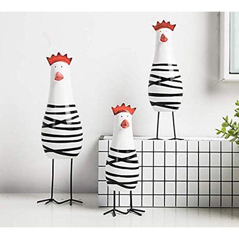 (イスイ)YISHUI にわとり 置物 北欧雑貨 かわいい 鶏 インテリア 飾り物 木製 3個セット HP0115｜keywest-store｜03