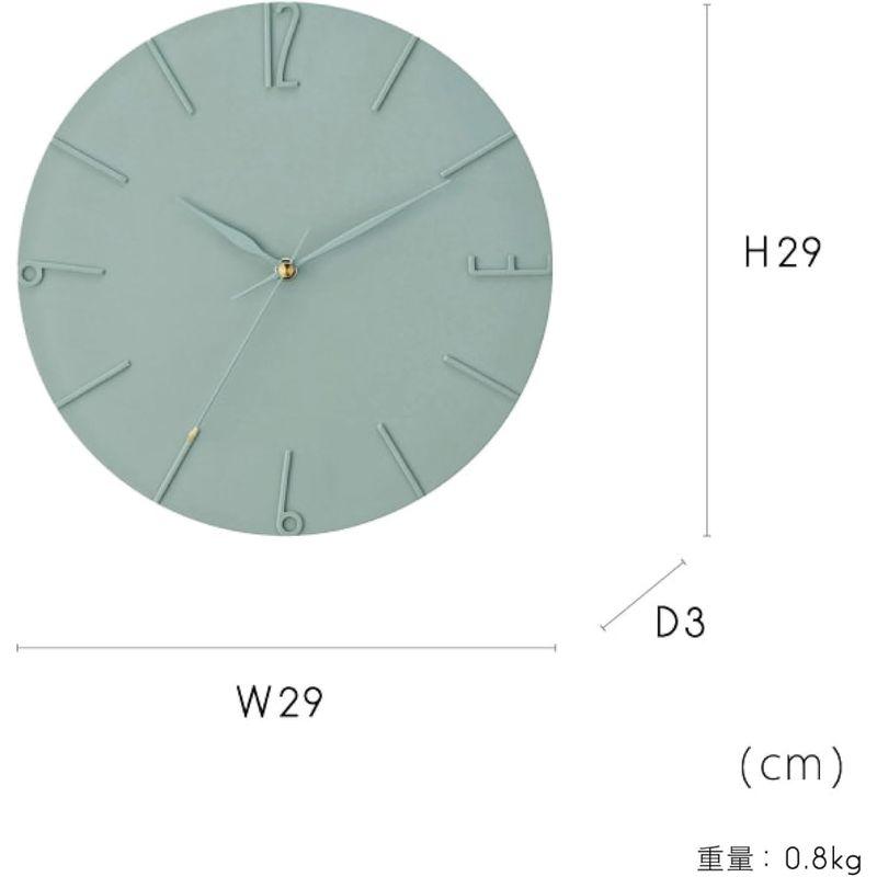 インターフォルム 掛け時計 CL-4343 ヤルヴィ ターコイズブルー ゴールド スイープムーブメント 直径29?｜keywest-store｜08
