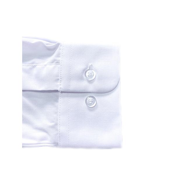 スクールシャツ 男子 長袖 白3枚セット 形態安定 ノーアイロン メンズ ワイシャツ ホワイト 蛍光白 学生服 カッターシャツ 学生 シャツ 送料無料｜kfplan｜05