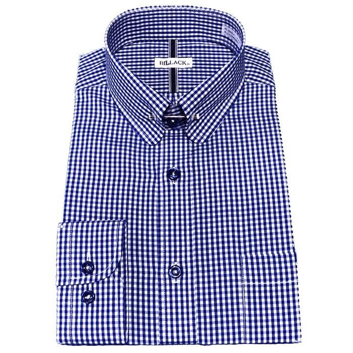 メンズワイシャツ 長袖 形態安定 ブルー ギンガム チェック ピンホール ラウンドカラー シャツ ビジネス お洒落着 Kf53 4 Kf53 4 K F Planning 通販 Yahoo ショッピング