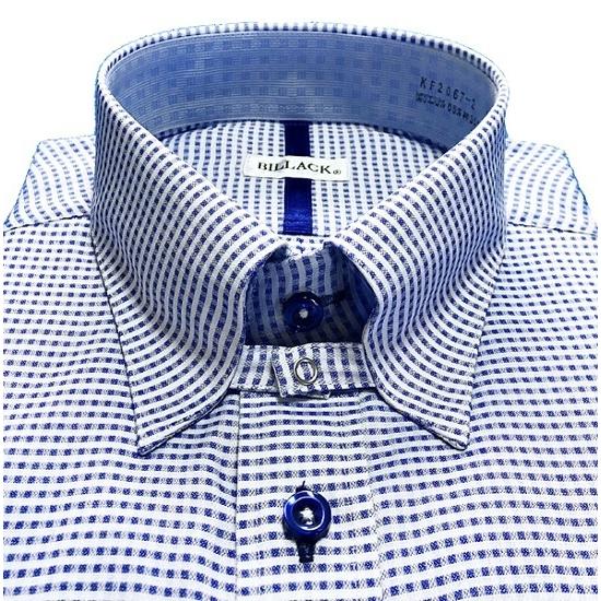 ワイシャツ メンズ 長袖 形態安定 ドレスシャツ ブルー ギンガムチェック レギュラー タブカラー シャツ ビジネス お洒落着 Kf67 2 Kf67 2 K F Planning 通販 Yahoo ショッピング