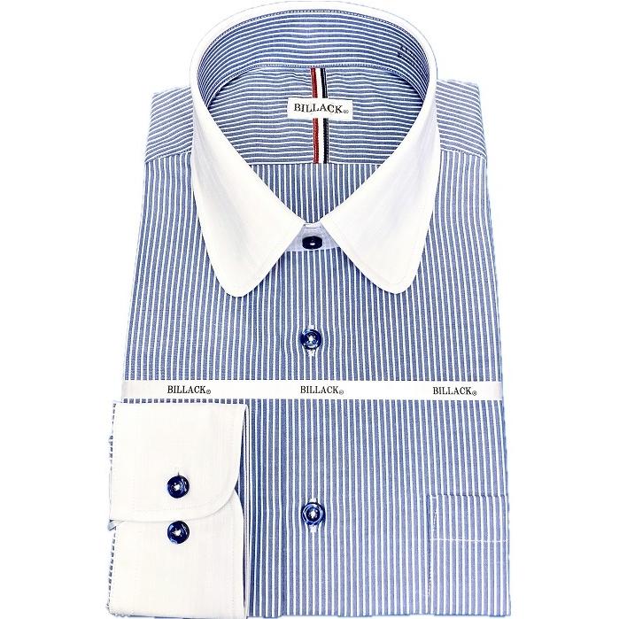 ワイシャツ 長袖 メンズ ドレスシャツ 形態安定 綿高混率 マイクロ