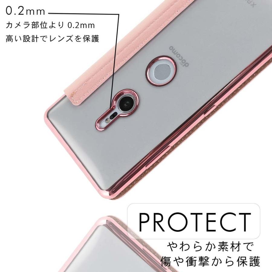 Xperia XZ3 ケース 手帳型 TPU 手帳 カバー エクスペリアXZ3 耐衝撃 薄型 おしゃれ かわいい クリア 801SO SO01L SO-01L SOV39 XperiaXZ3 スマホケース｜kfstore｜06