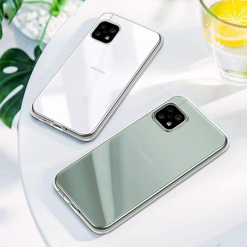 AQUOS sense4 ケース アクオスセンス4 カバー TPU 透明 クリア sense5G 耐衝撃 A003SH A004SH SH-41A  SH41A SHG03 SH-53A SH53A ソフト スマホケース