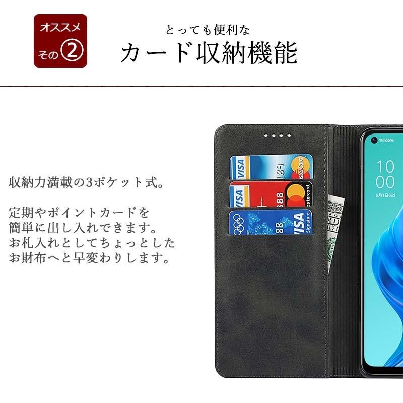 OPPO Reno5 A ケース 手帳型 KF レザー カバー A103OP A101OP おしゃれ 耐衝撃 保護 カード収納 スマホケース 携帯 オッポ リノ5A｜kfstore｜03