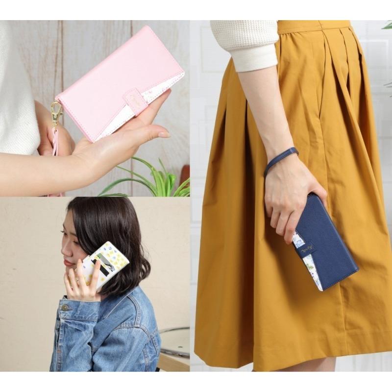 AQUOS wish wish2 花柄 ネイビー カバー ケース 手帳型 通販 AQUOS wish wish2 ケース カバー ネイビー 花柄 手帳型