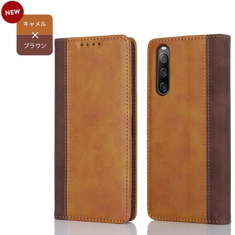 Xperia 10 IV ケース 手帳型 エクスペリア10IV カバー KF レザー スマホケース おしゃれ 耐衝撃 携帯ケース A202SO SO-52C SO52C SOG07 | Xperia | 15