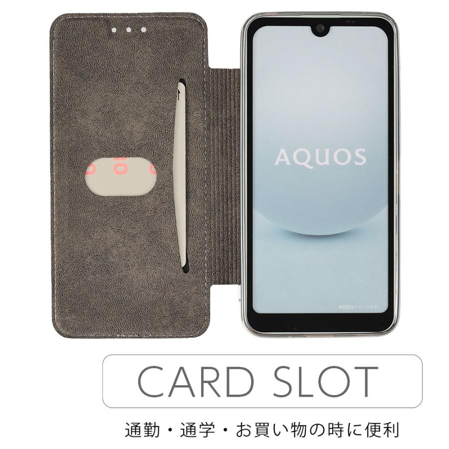 AQUOS wish3 ケース 手帳型 アクオスwish3 カバー TPU 手帳 おしゃれ