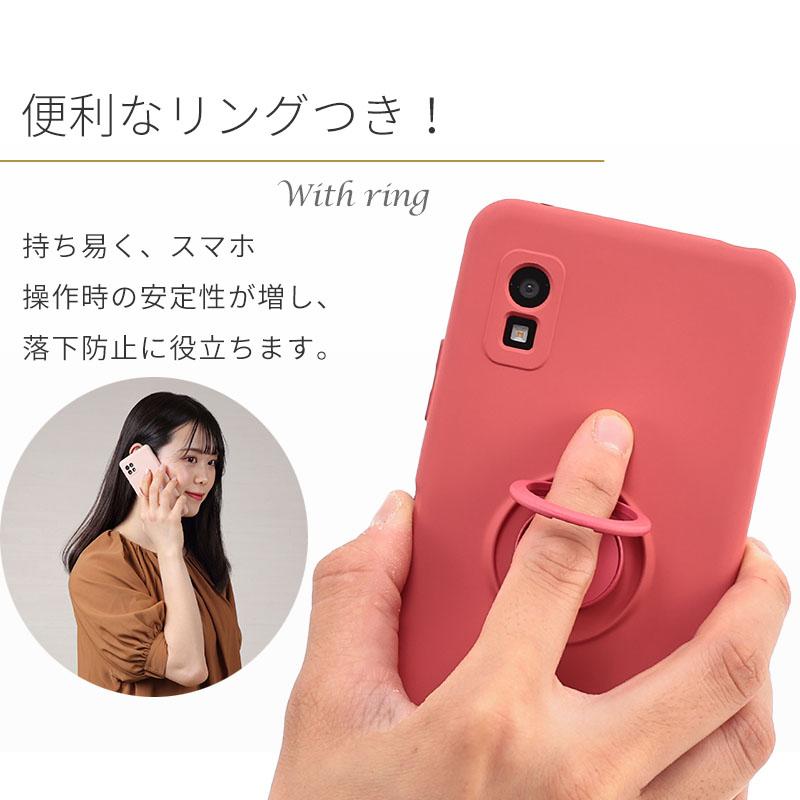 AQUOS wish3 ケース アクオスwish3 カバー シリコン リング おしゃれ 耐衝撃 クリア スマホケース SH-53D SH53D A302SH A303SH 携帯ケース｜kfstore｜03