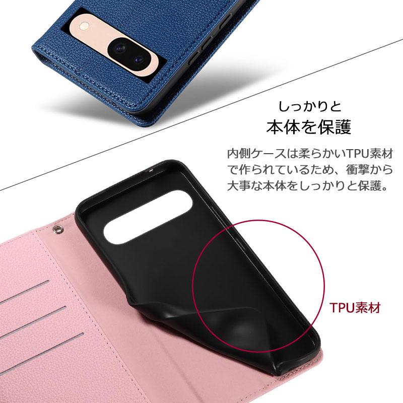 Pixel8a ケース グーグル ピクセル8a 手帳型 シュリンクレザー 手帳 Google 耐衝撃 カバー pixel 8a スマホ 携帯 ソフトケース おしゃれ | Google Pixel | 03