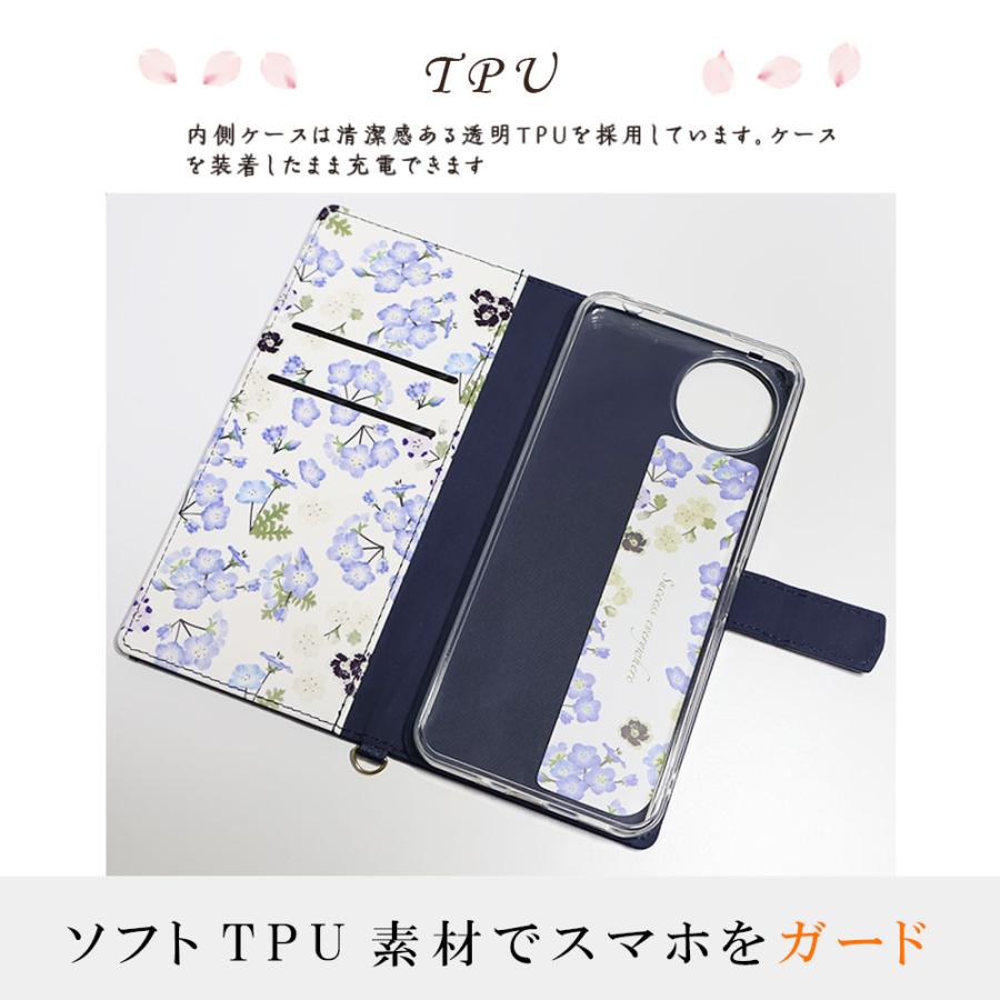 AQUOS wish5 ケース 手帳型 アクオスwish5 カバー 花柄ケース おしゃれ