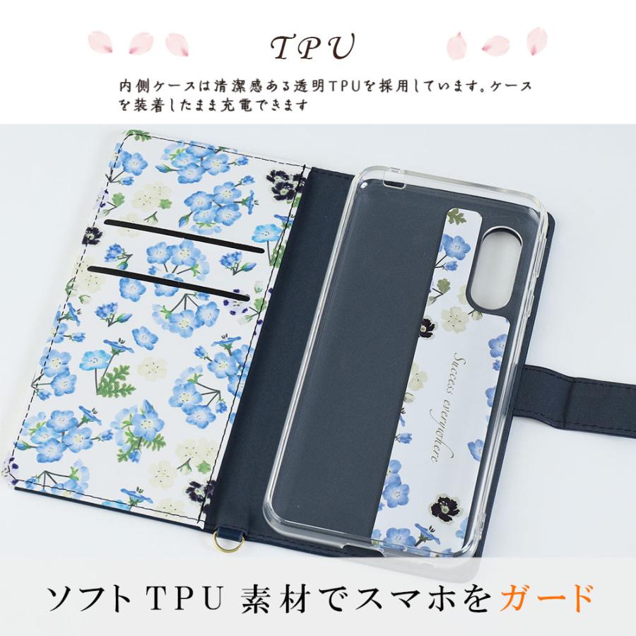 arrows We3 ケース 手帳型 アローズWe3 カバー 花柄ケース おしゃれ かわいい 耐衝撃 スマホケース F-52G F52G FCG04 M09 携帯ケース | arrows | 10