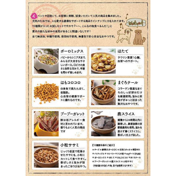 犬 おやつ 無添加 お試し 詰め合わせ 全15種類 魚 ジャーキー チーズ