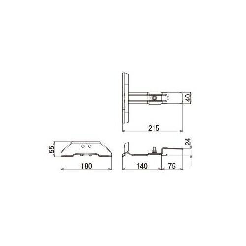 スワロー工業　430ステン　クリア　平板用雪止　後付　H24　(30入)　0121995