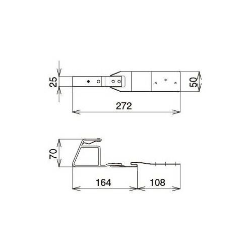 スワロー工業　D374　ドブ　10mm高　0160805　アングル50mm用バネ式　S型アングル横葺雪止　(50入)