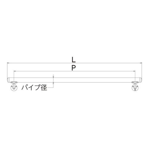 (運賃見積り)(直送品)浅野金属工業 ASANO 壁付用手摺 φ32×4000L L型自在木ネジ HL AK43910H-40_1