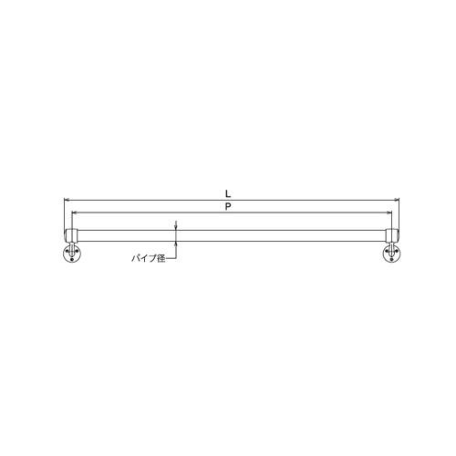 浅野金属工業 ASANO 壁付用手摺 φ32×1000L L型エンド木ネジ 鏡面 AK43930-10_1