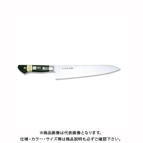 (受注生産)関兼常 源兼正 Mシリーズ 全鋼 口金付 黒合板柄 牛刀 KC-702