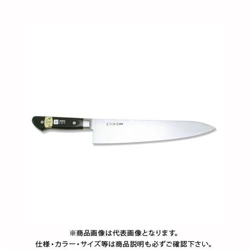 (受注生産)関兼常 源兼正 Mシリーズ 全鋼 口金付 黒合板柄 牛刀 KC-704