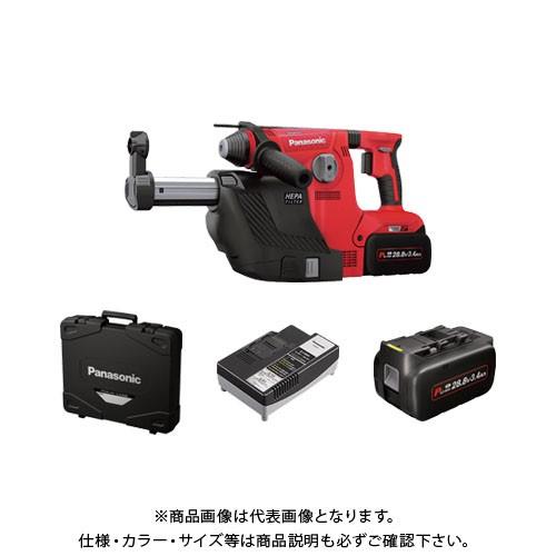 (イチオシ)パナソニック Panasonic 充電ハンマードリル・集じんシステム・電池2個・充電器・ケース付 (赤) EZ7881PC2V-R