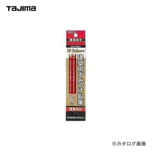 タジマツール Tajima 建築用すみつけ鉛筆 硬質あか(6本入) KNE6-RH｜kg-maido