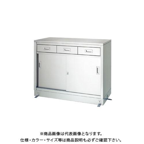 (送料別途)(直送品)シンコー　ステンレス保管庫(一段式　引出付)　1500×450×950　LD-15045(受注生産)