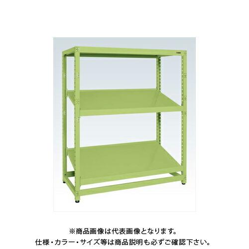 (運賃見積り)(直送品)サカエ SAKAE RKラック傾斜棚タイプ(単体/3段) W1800×D450×H1200 グリーン RKN-8423S