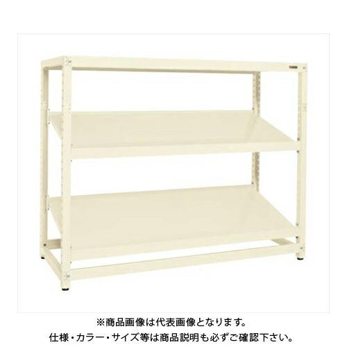 (運賃見積り)(直送品)サカエ SAKAE RKラック傾斜棚タイプ(単体/3段) W1800×D450×H1200 アイボリー RKN-8423SI