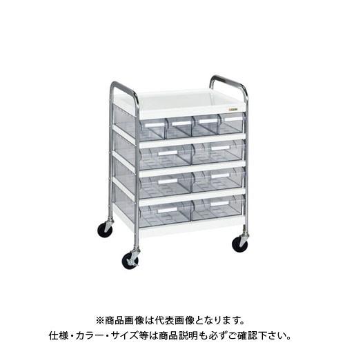 (直送品)サカエ CSワゴン透明ボックス付 CSA-46T