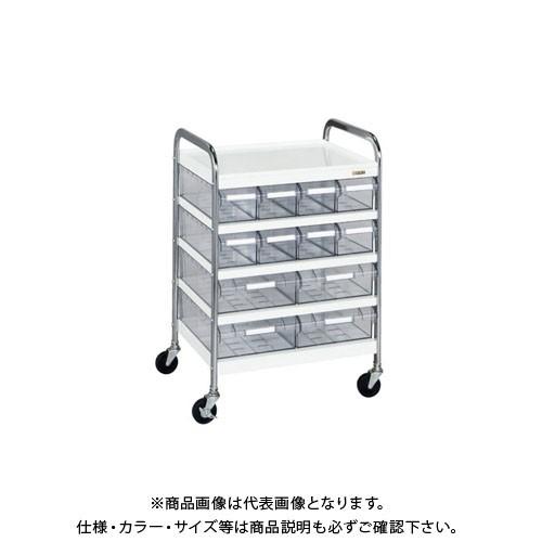 (直送品)サカエ CSワゴン透明ボックス付 CSA-84T