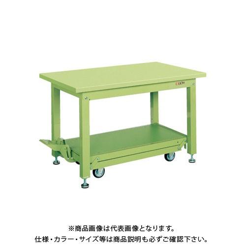 (直送品)サカエ 重量作業台KWCタイプ・ペダル昇降移動式 KWCS-158
