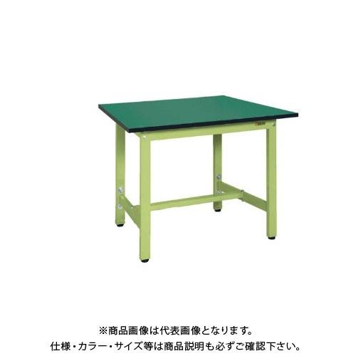(直送品)サカエ SAKAE 軽量高さ調整作業台TKSタイプ(改正RoHS10物質対応) 組立式 1200×600×740〜900 グリーン TKS-126FE