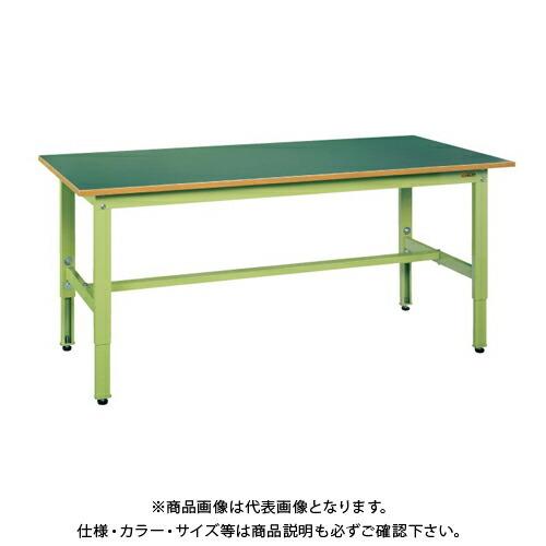 (運賃見積り)(直送品)サカエ SAKAE 軽量高さ調整作業台TKK6タイプ W900×D900×H600〜800 グリーン TKK6-099F