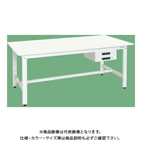 (運賃見積り)(直送品)サカエ SAKAE 軽量作業台(KKタイプ/抗ウイルス天板) キャビネット2段 W1800×D750×H740 ホワイト KK-69BVPW