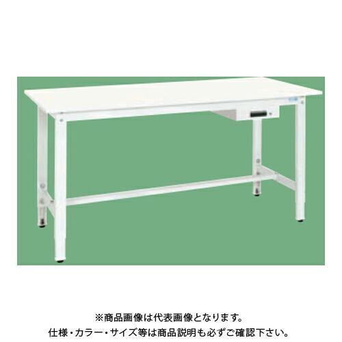 (運賃見積り)(直送品)サカエ SAKAE 軽量高さ調整作業台(抗ウイルス天板) 引出1段 W1800×D750×H800〜1000 ホワイト TKK8-187AVPW