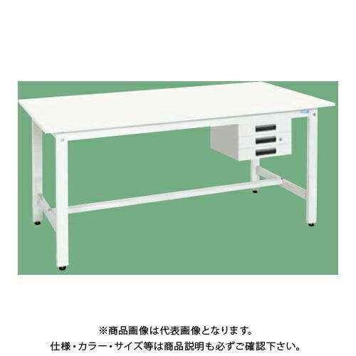 (運賃見積り)(直送品)サカエ SAKAE 軽量作業台(抗ウイルス天板) キャビネット3段 W1200×D750×H800 ホワイト KH-49CVPW
