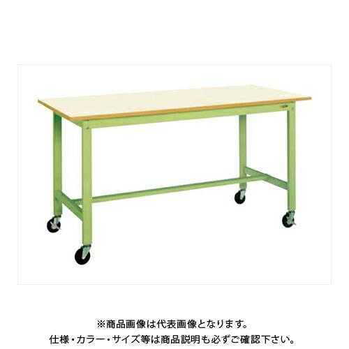 (運賃見積り)(直送品)サカエ SAKAE 軽量作業台(KHタイプ/ポリエステル天板) W900×D600×H900 (グリーン×アイボリー) KH-38IGB