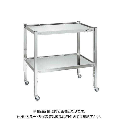 (直送品)サカエ ステンレスフリーワゴン高さ調整タイプ 棚板浅型仕様 STFW4-30C