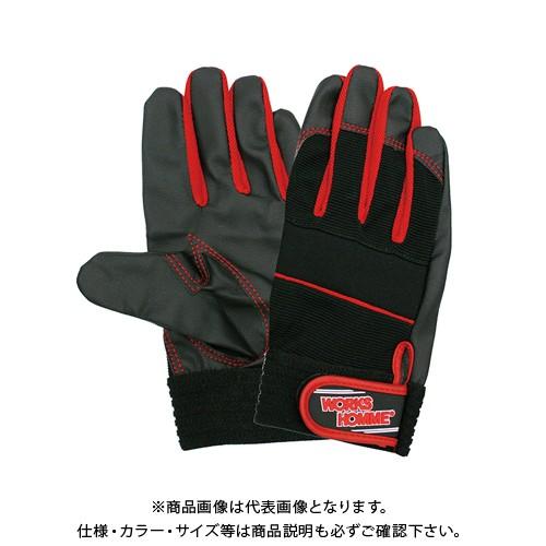 ユニワールド　合成皮革手袋MPファイバー　10双　レッド　No.2610R-L