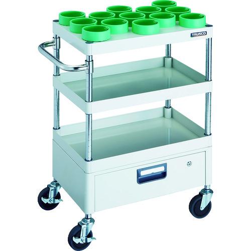 (送料別途)(直送品)TRUSCO ツールワゴン フェニックスワゴン 600X400 1段引出付 HSK100A ホワイト PEW-TL962DV-W