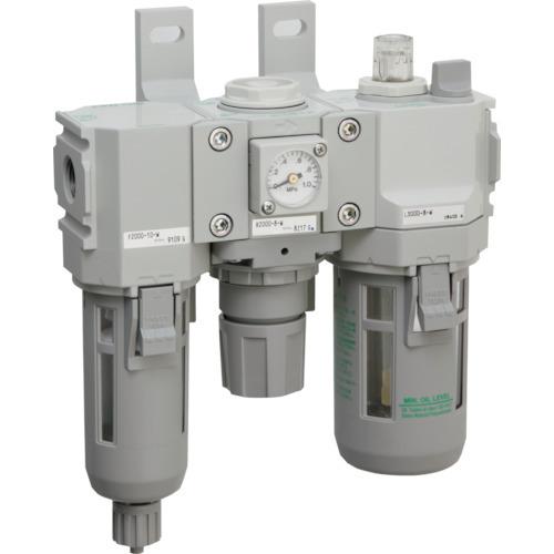 CKD FRLユニット F.R.Lコンビネーション 接続口径3/8 C2500-10-W-F1