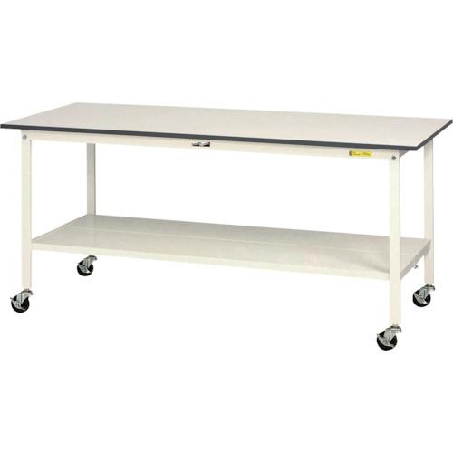 (送料別途)(直送品)ヤマテック ワークテーブル150シリーズ 移動式 全面棚板付 W1800×D750×H825 SUPC-1875TT-WW