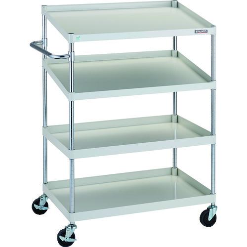 (送料別途)(直送品)TRUSCO ツールワゴン フェニックスワゴン 省音 900X600XH1300 2段 傾斜2段付 ホワイト PEW-1292N2-W