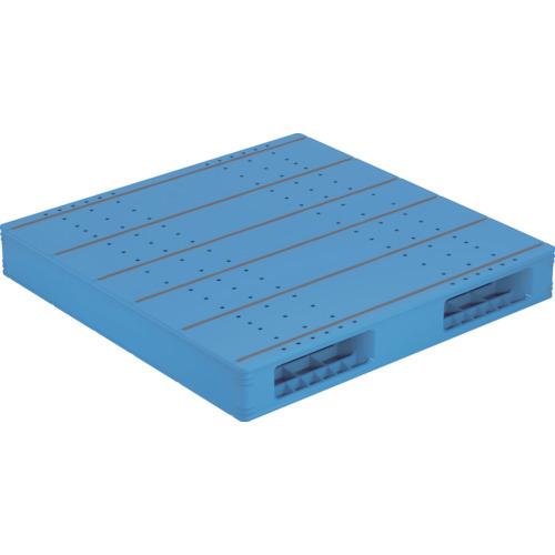 (送料別途)(直送品)サンコー プラスチックパレット 840139 LX-1111R2-2(持手孔無) ブルー 84013901BL503
