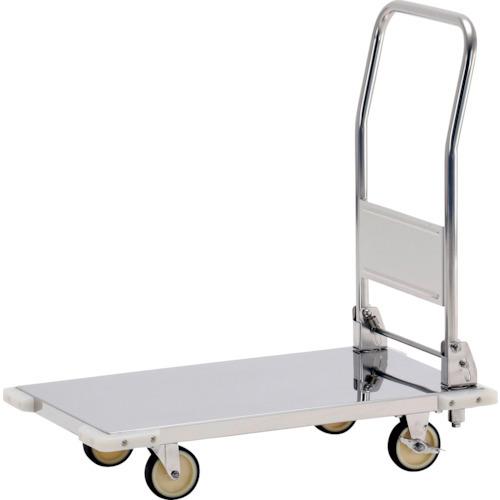(送料別途)(直送品)テックサス ハンドル折りたたみ式台車(コンパクト台車) 600X450 SUSφ100ウレタン車 CL-B6045FL