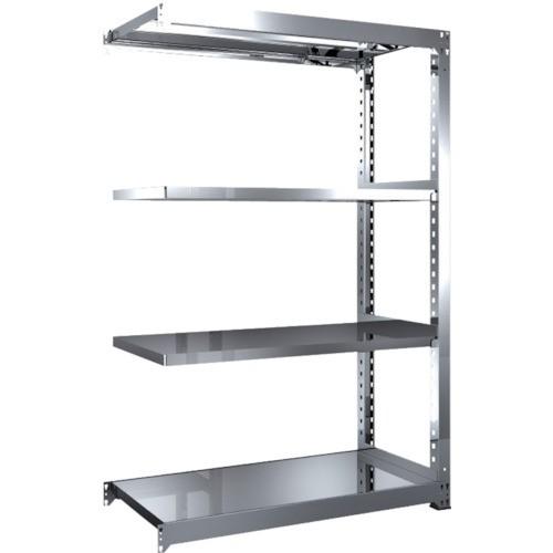 TRUSCO中山 - (貨物輸送別途)(直送品)TRUSCO ステンレス鋼棚 SM3型 1200X571XH1800 4段 継ぎ合わせる SM3-6464B オフィス収納-家具、インテリア