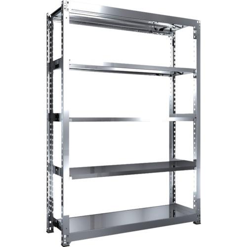 (送料別途)(直送品)TRUSCO ステンレス製中量ボルトレス棚 SM3型 W1500×D471×H2100 5段 単体 SM3-7555